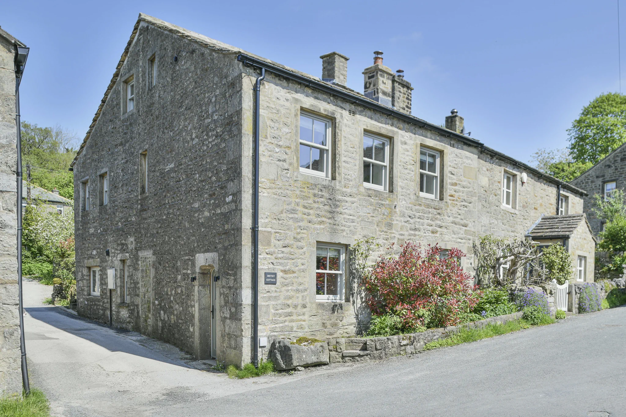 Front of Smithy Cottage Grade 2 listed building external modernisation Skipton