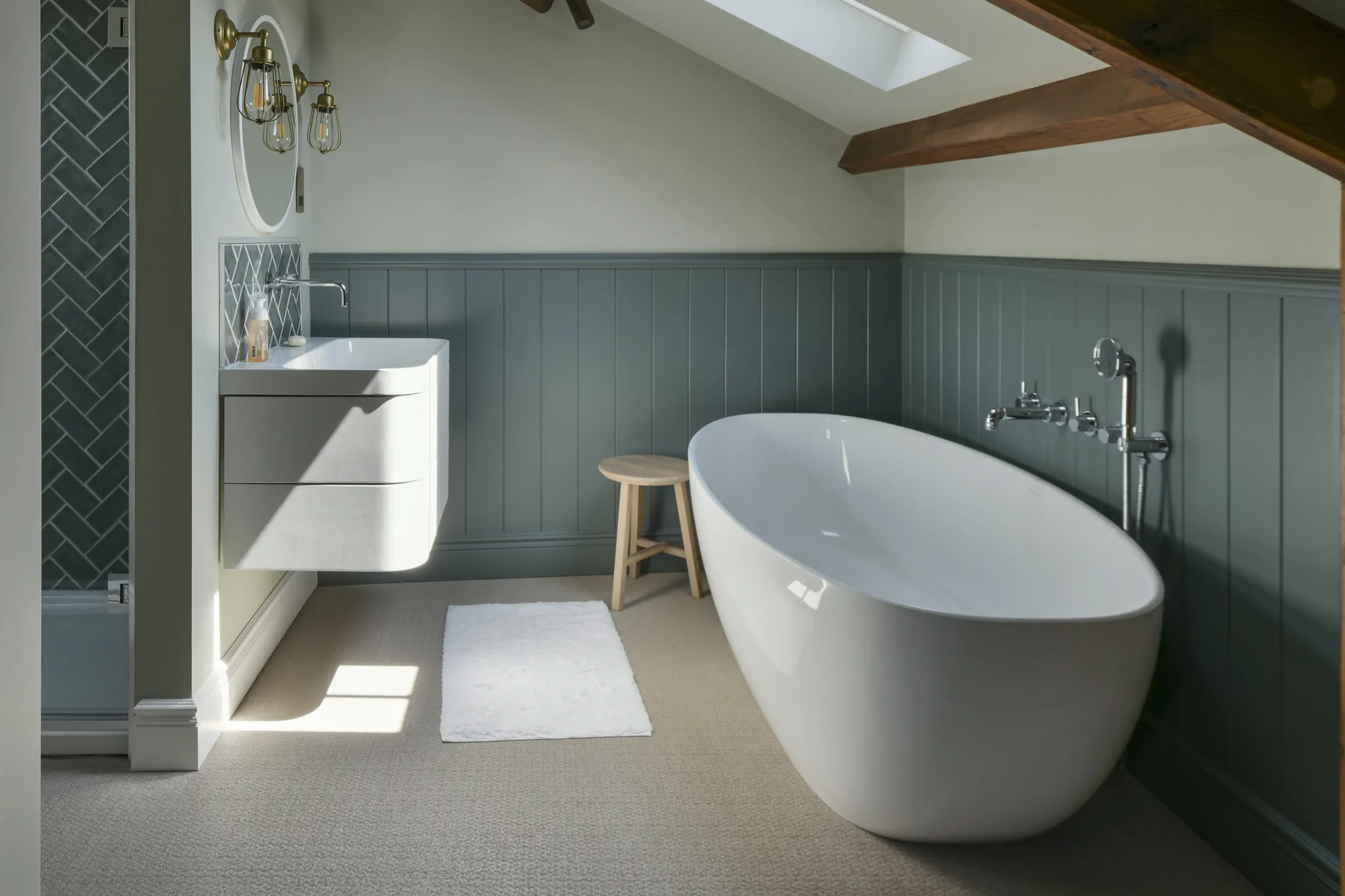 The Bathroom at Smithy Cottage, a Grade 2 listed building.