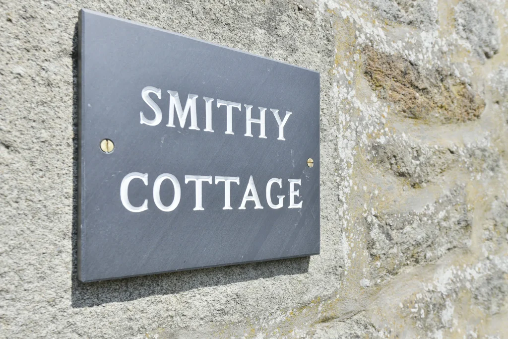 Smithy Cottage Sign Grade 2 listed building external modernisation in Skipton